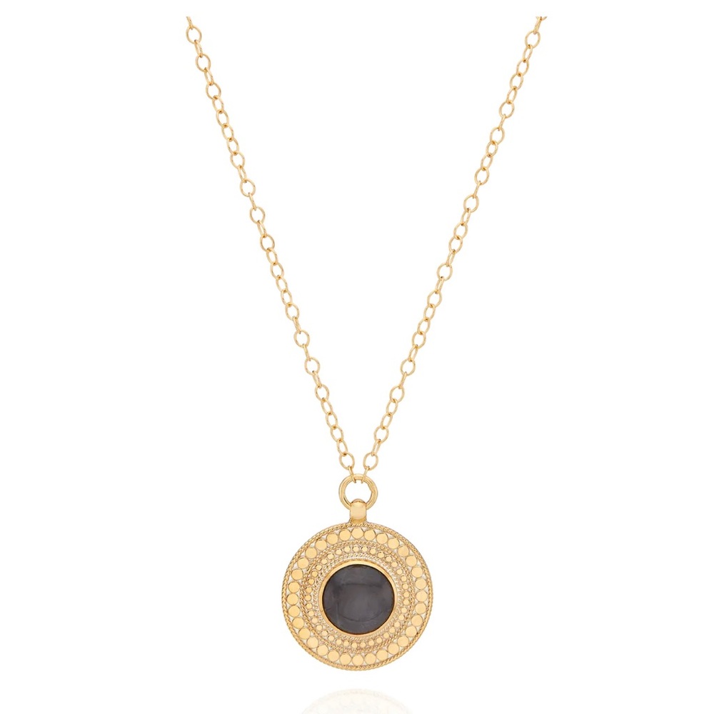 Anna Beck grey sapphire necklace 16-18"
